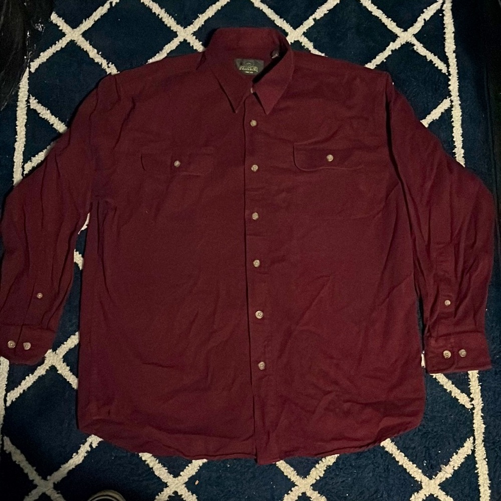 Maroon button up shirt